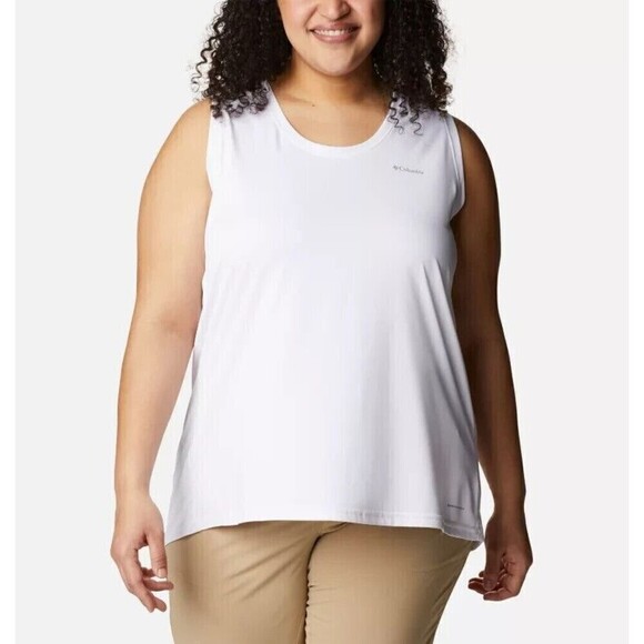 Columbia Women's Hike Performance Tank Top City White Size X Small - Picture 1 of 5